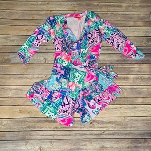 Medium Patterned Lilly Pulitzer Wrap Romper